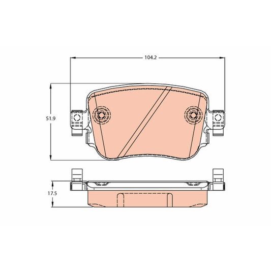 TRW Cotec Brake Pad Set Rear GDB2042