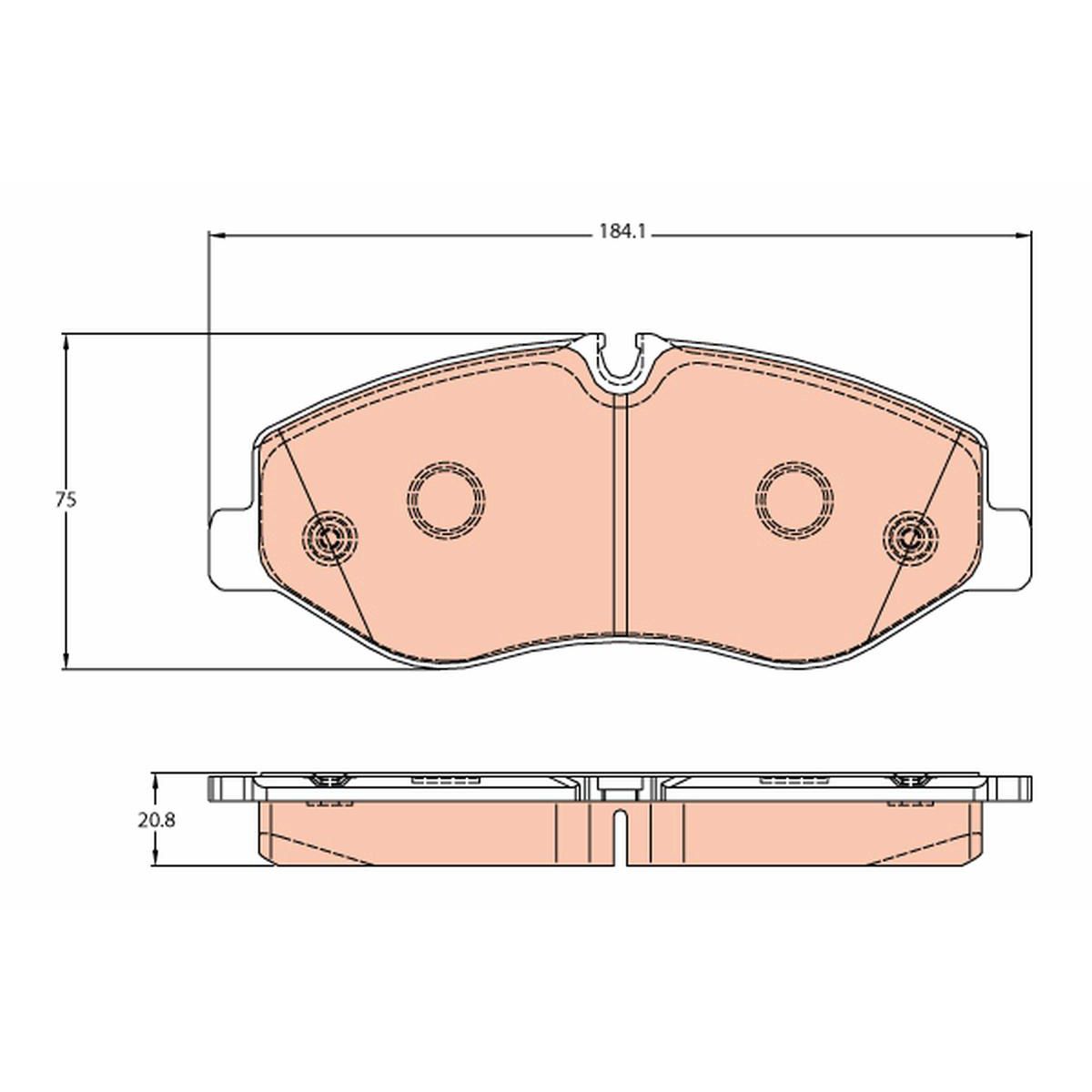TRW Brake Pad Set GDB2103