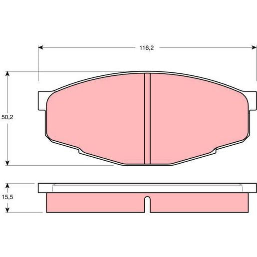 TRW DTEC Brake Pad Set Front GDB293DT