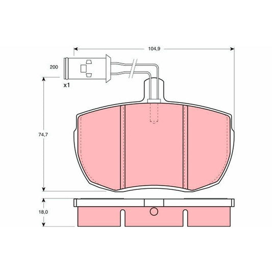 TRW Cotec Brake Pad Set GDB789