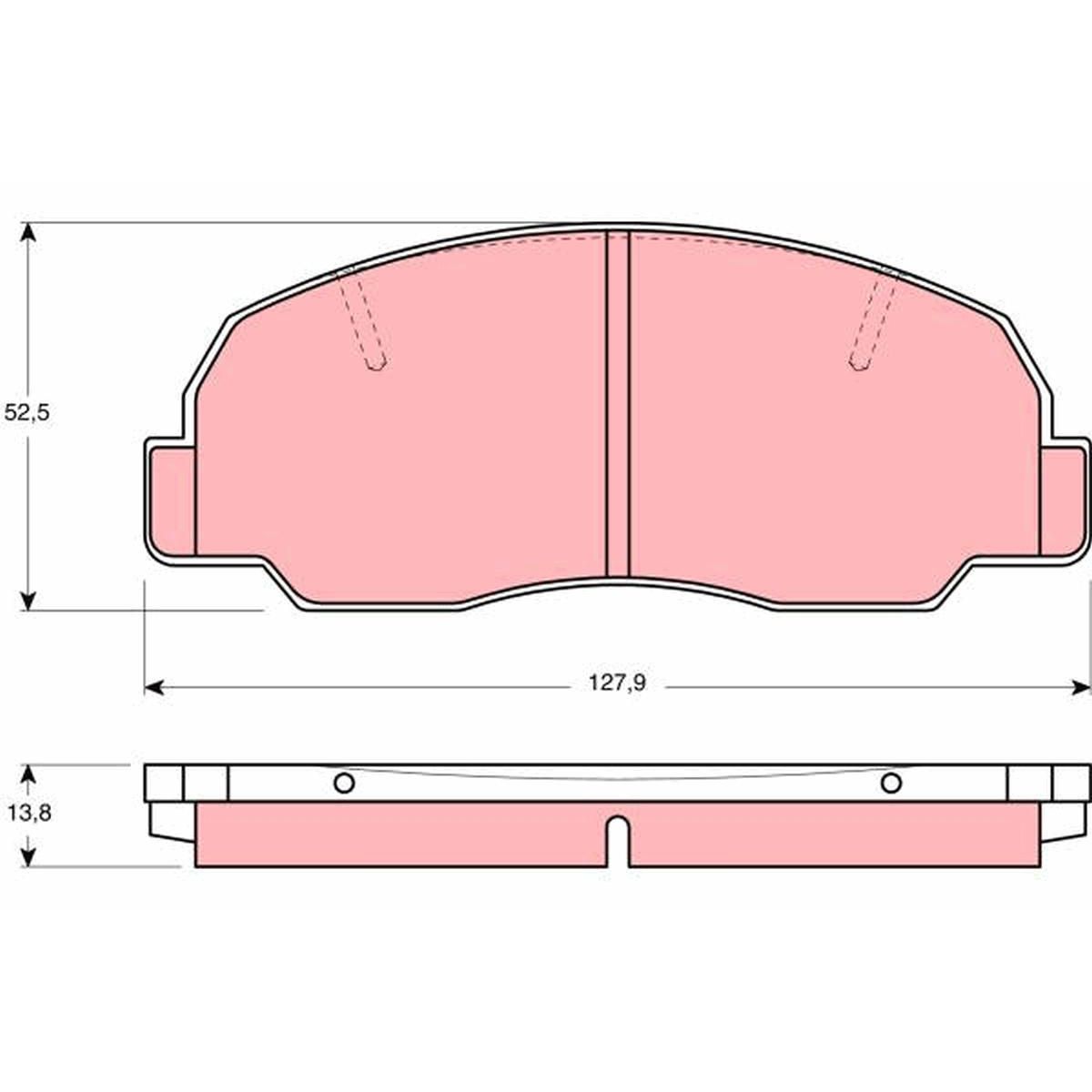 TRW Cotec Brake Pad Set Front GDB980