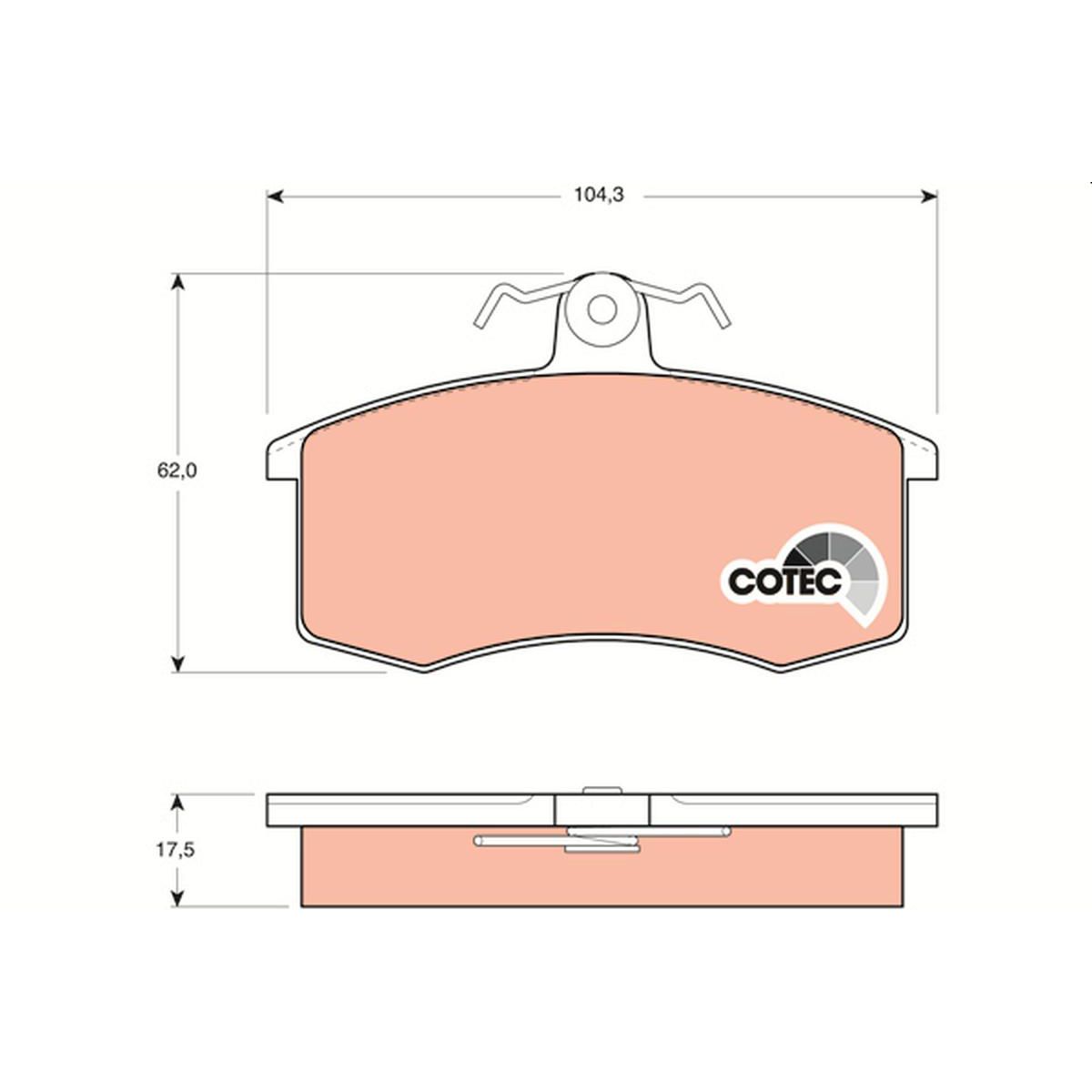 TRW Cotec Brake Pad Set GDB469