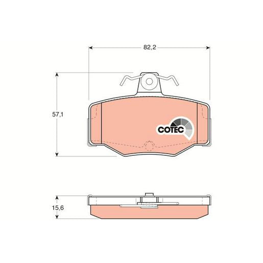 TRW DTEC Brake Pad Set Rear GDB3092DT
