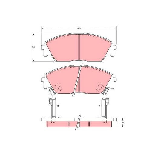 TRW DTEC Brake Pad Set Front GDB763DT