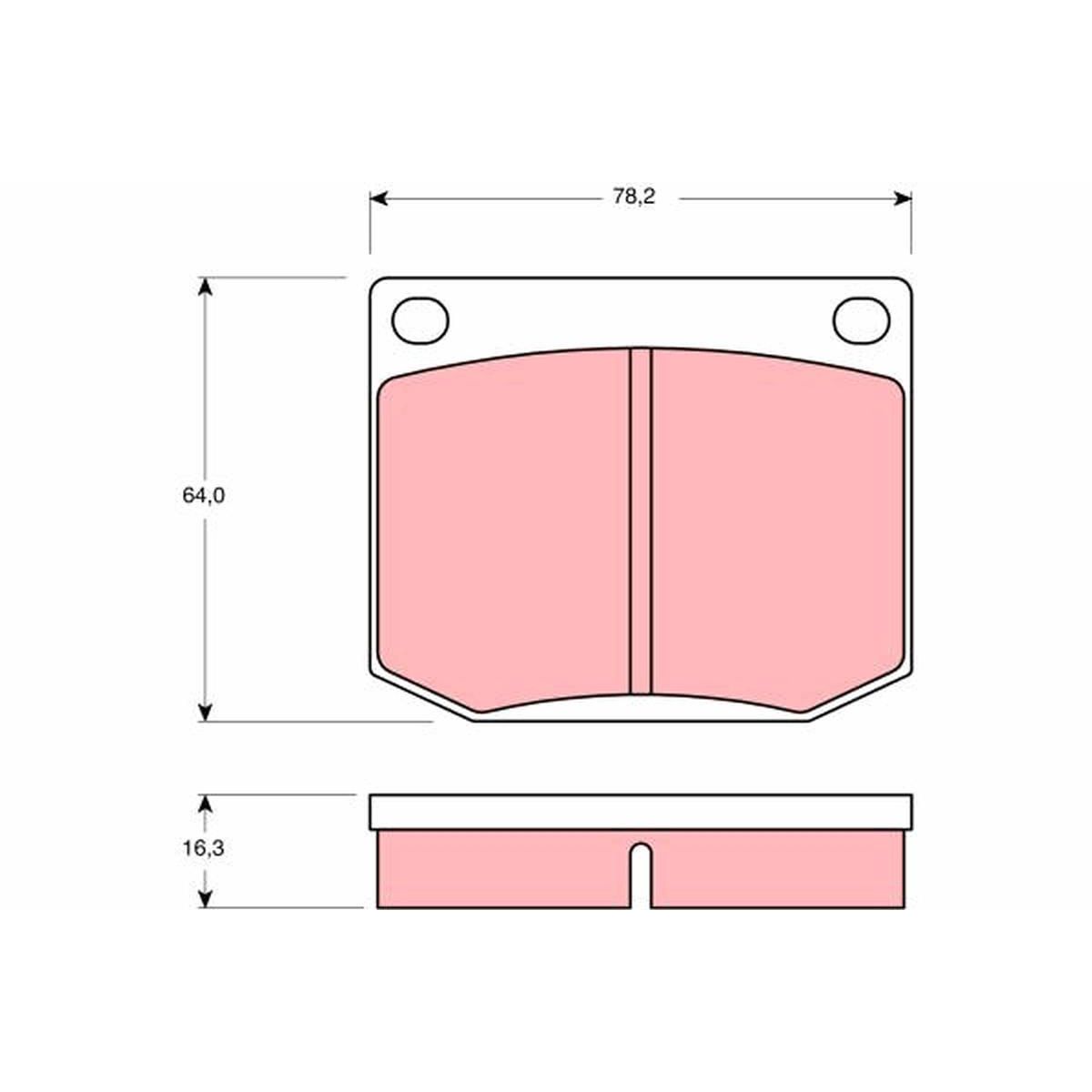 TRW Cotec Brake Pad Set Front GDB637