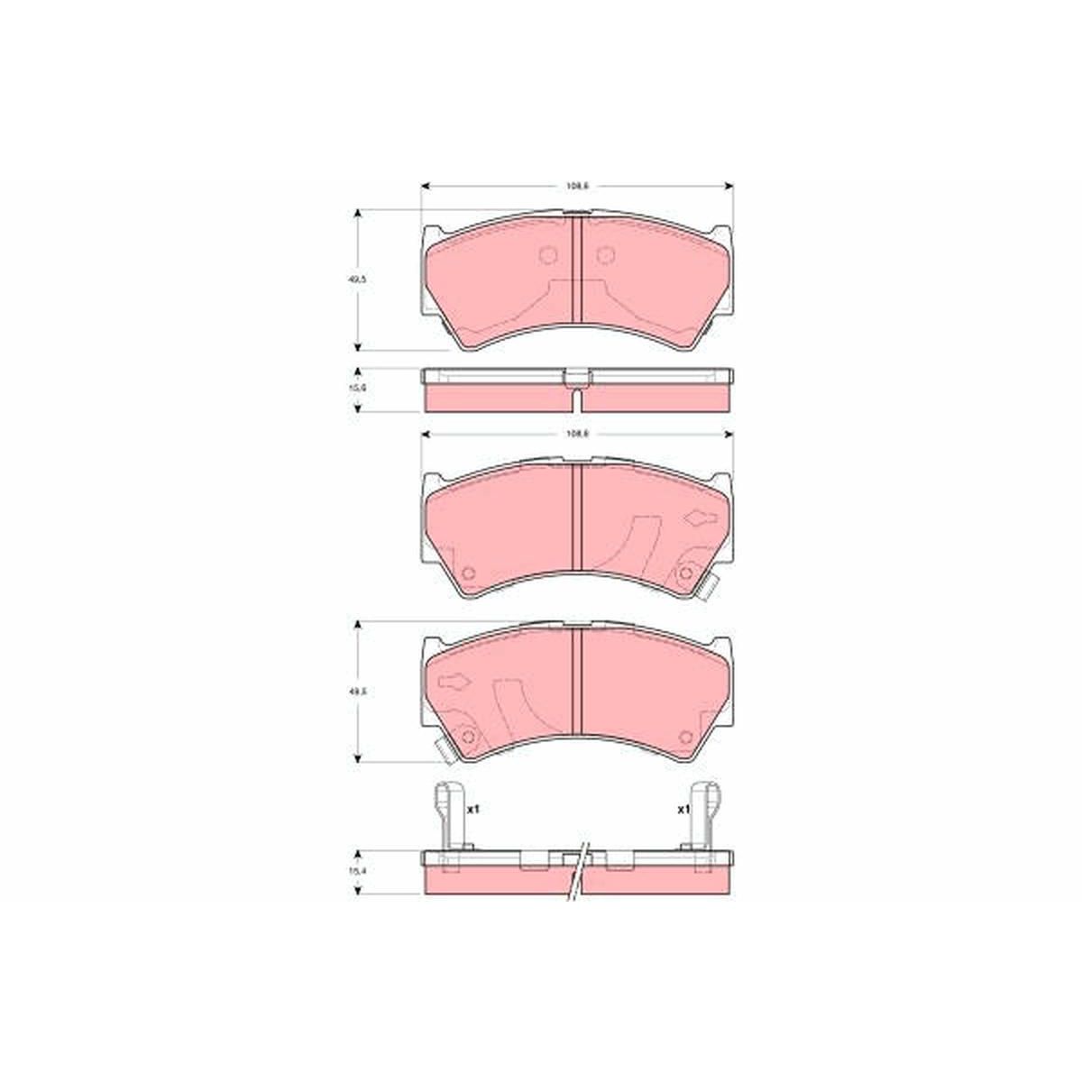 TRW Brake Pad Set GDB3275