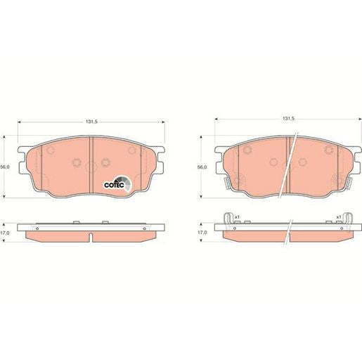 TRW DTEC Brake Pad Set GDB3309DT
