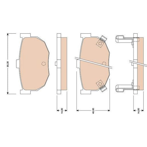 TRW DTEC Brake Pad Set Rear GDB3051DT