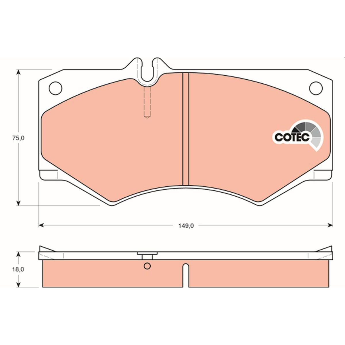 TRW Cotec Brake Pad Set Front GDB317