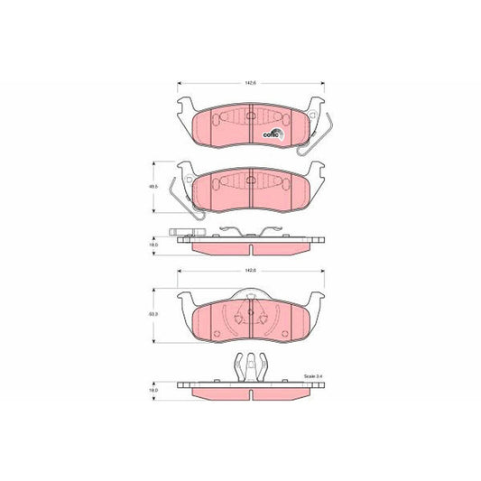 TRW Cotec Brake Pad Set GDB4137