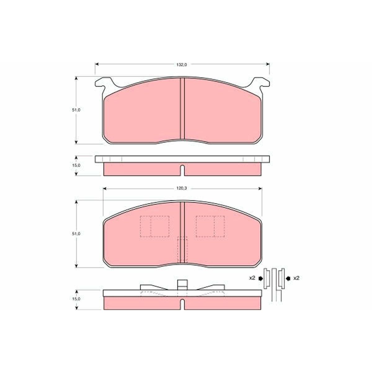 TRW Cotec Brake Pad Set GDB233