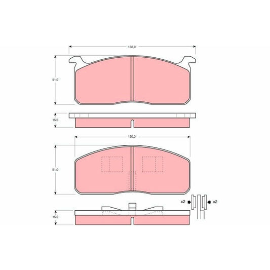 TRW Cotec Brake Pad Set GDB233