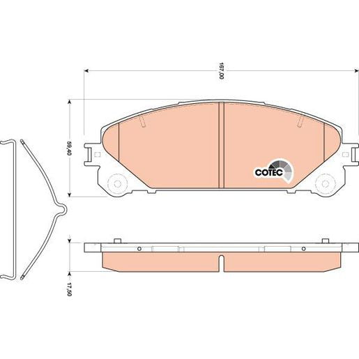 TRW DTEC Brake Pad Set Front GDB3484DT