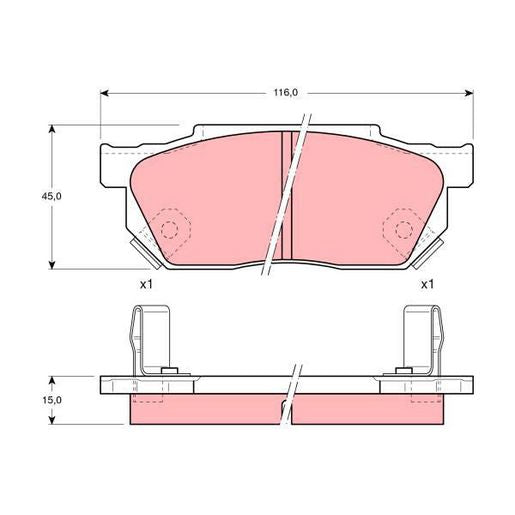 TRW Brake Pad Set GDB325DT