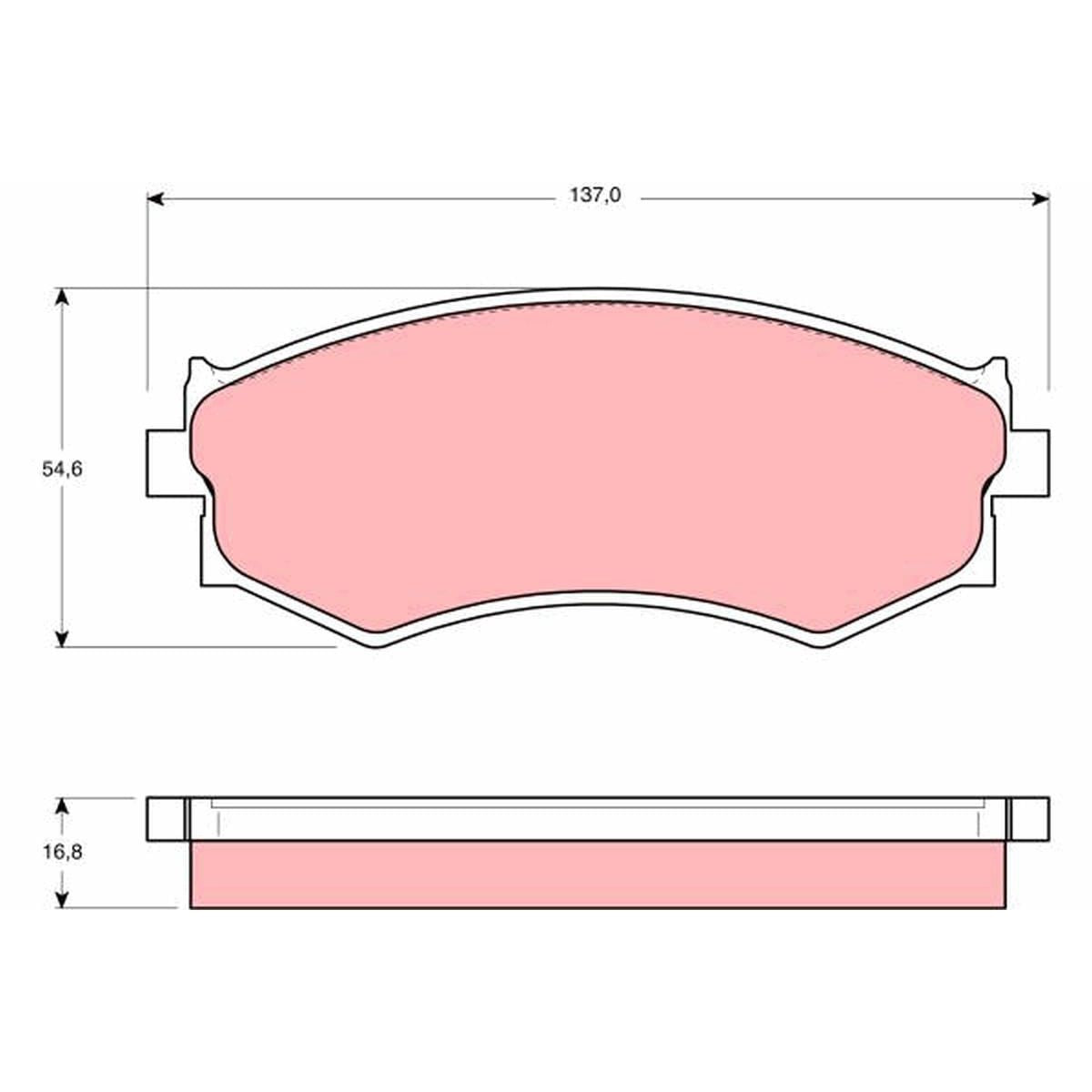 TRW Cotec Brake Pad Set Front GDB765