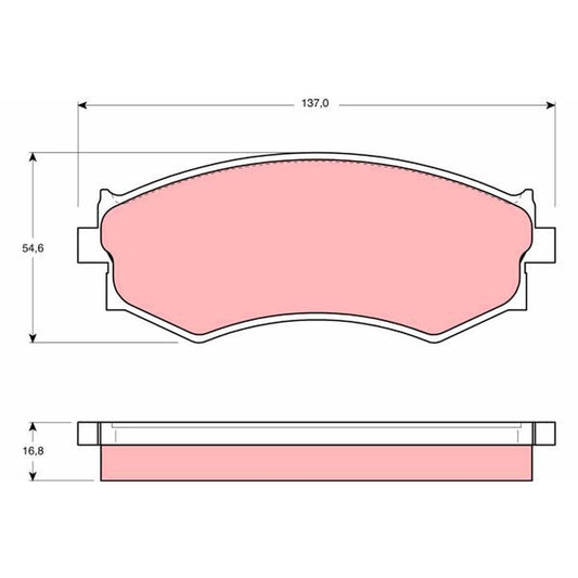 TRW Cotec Brake Pad Set Front GDB765