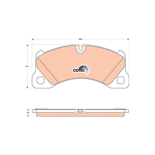 TRW Cotec Brake Pad Set Front GDB1774