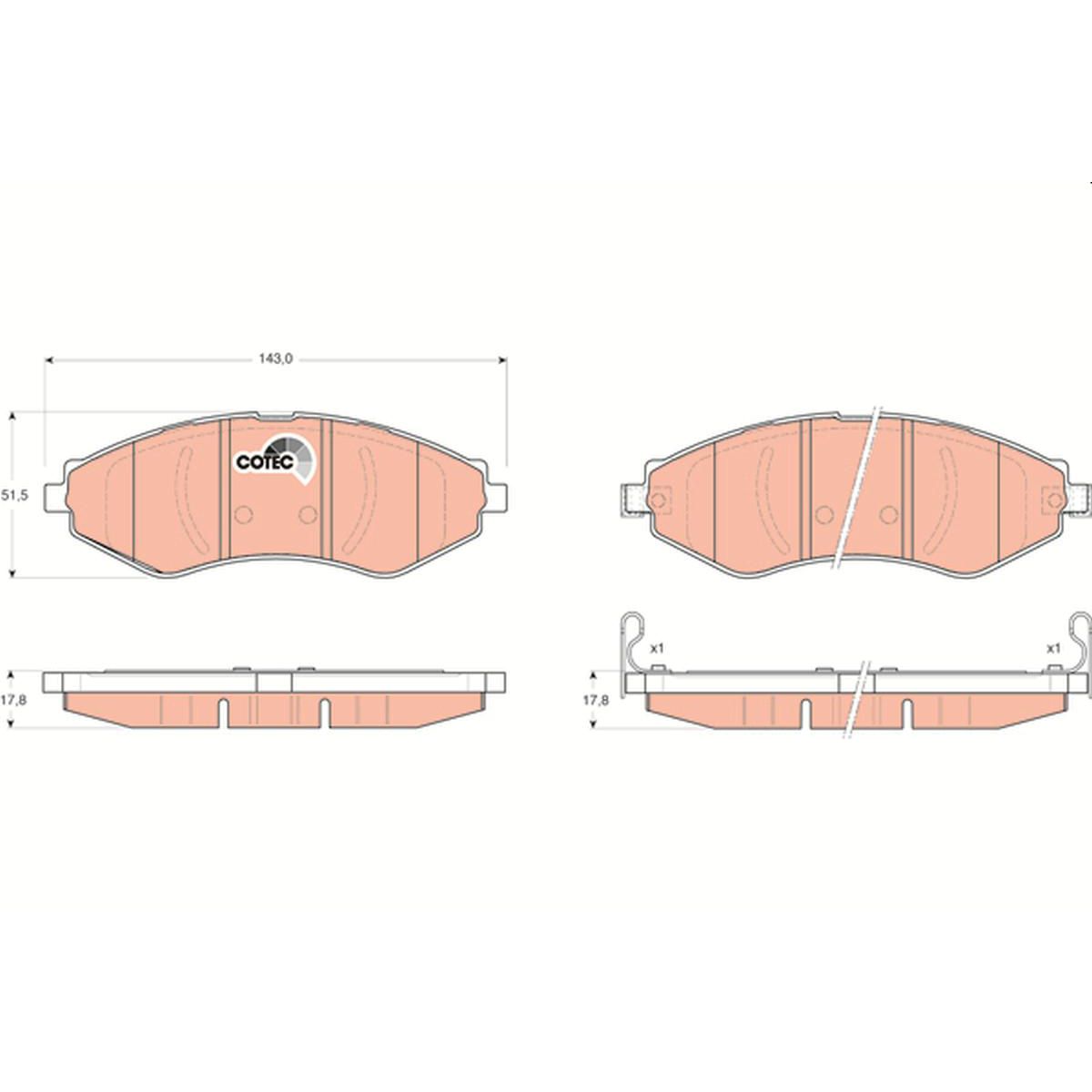TRW Brake Pad Set GDB3347