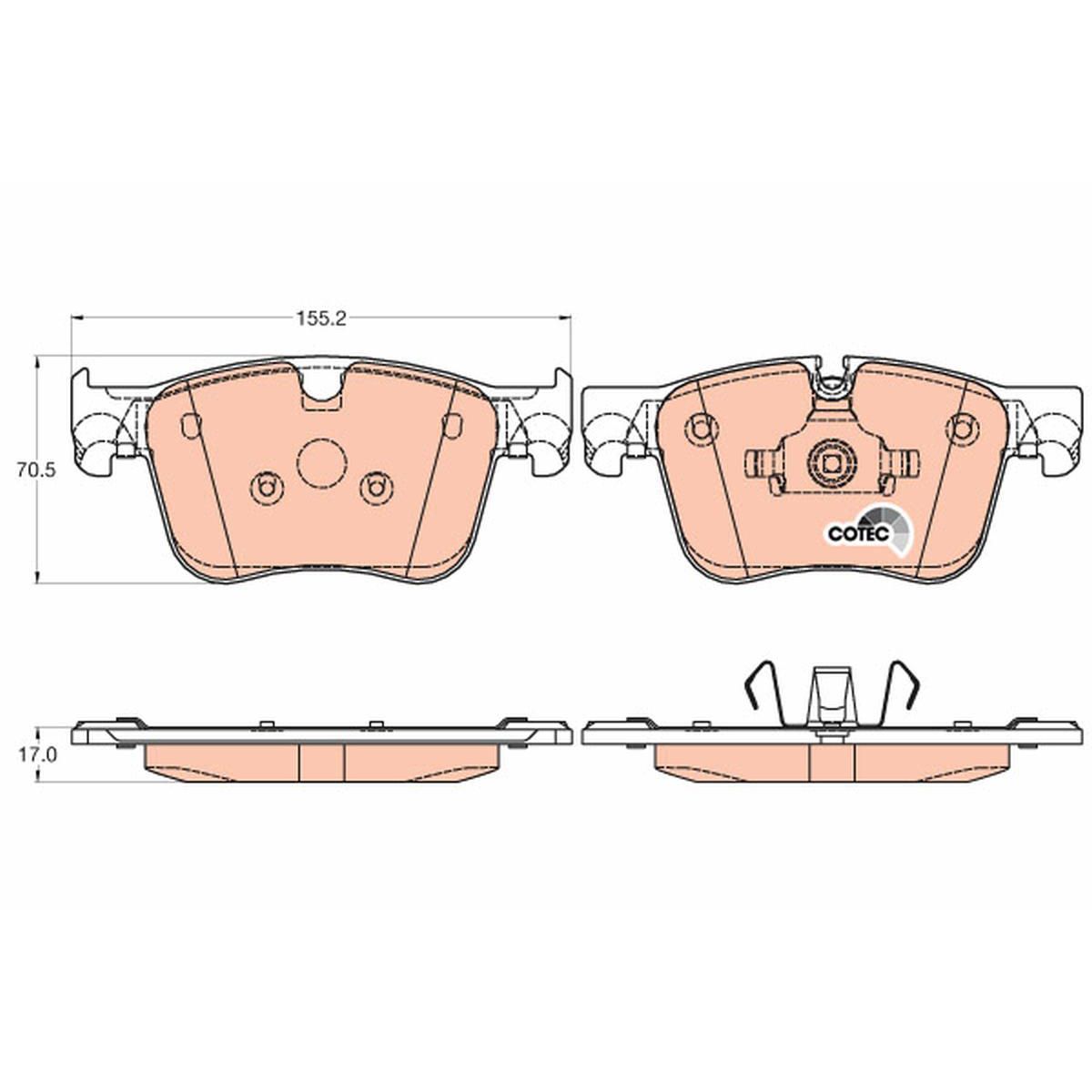 TRW Brake Pad Set GDB2035
