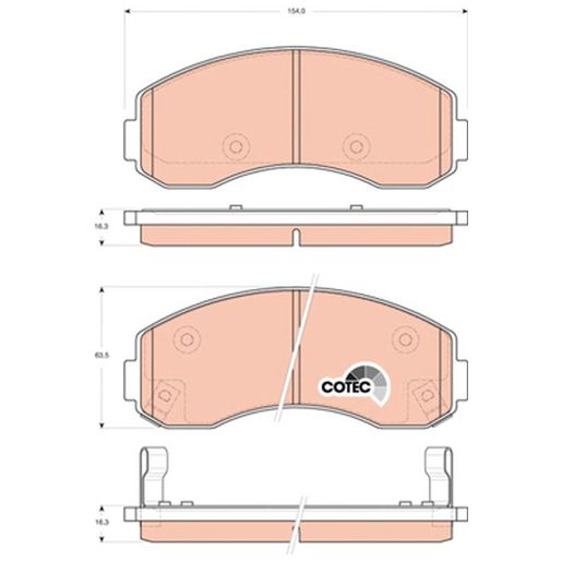 TRW Cotec Brake Pad Set GDB3434