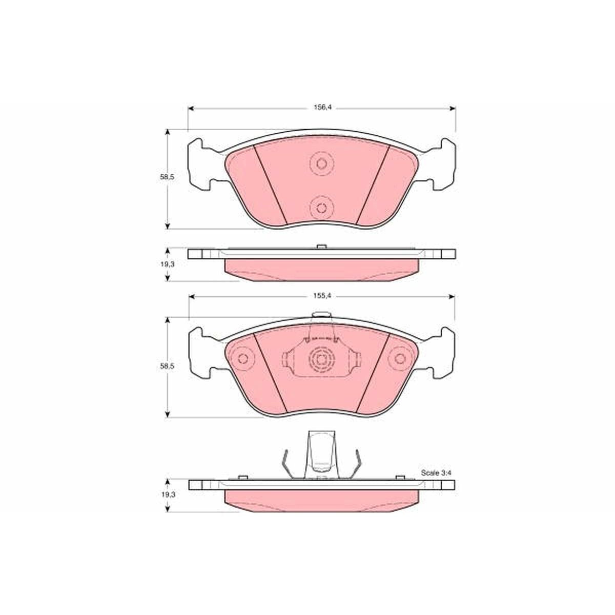 TRW Brake Pad Set GDB1406