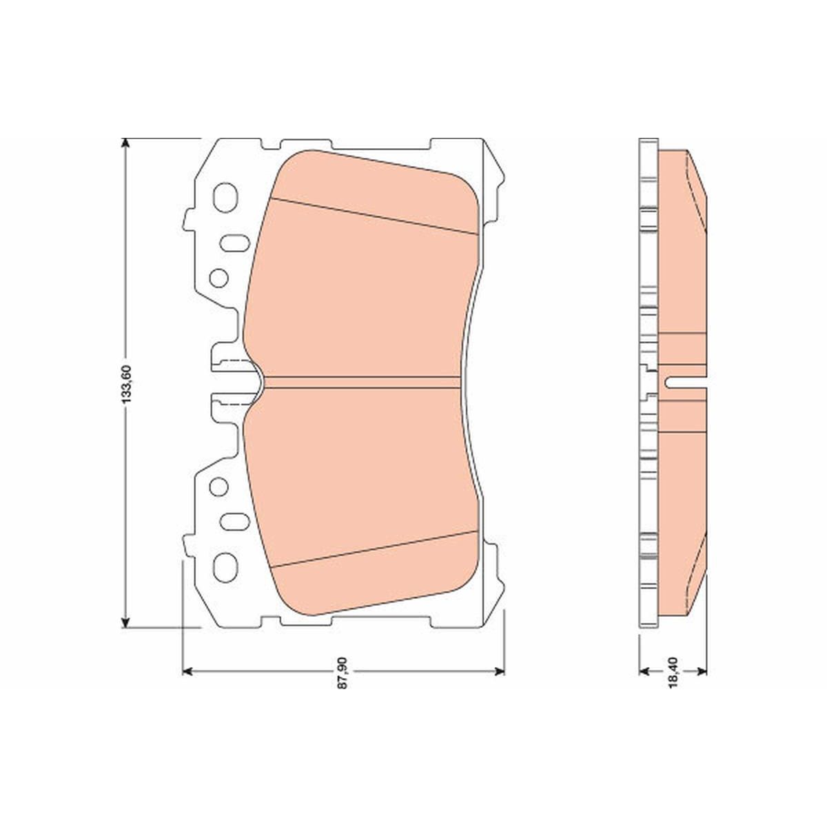 TRW Cotec Brake Pad Set GDB3473