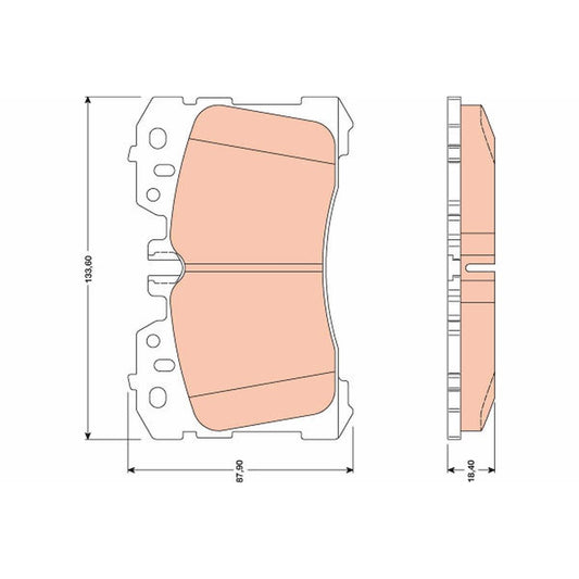 TRW Cotec Brake Pad Set GDB3473