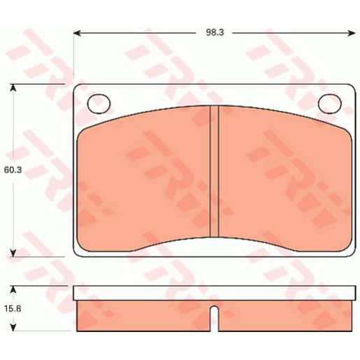TRW Cotec Brake Pad Set Front GDB7523