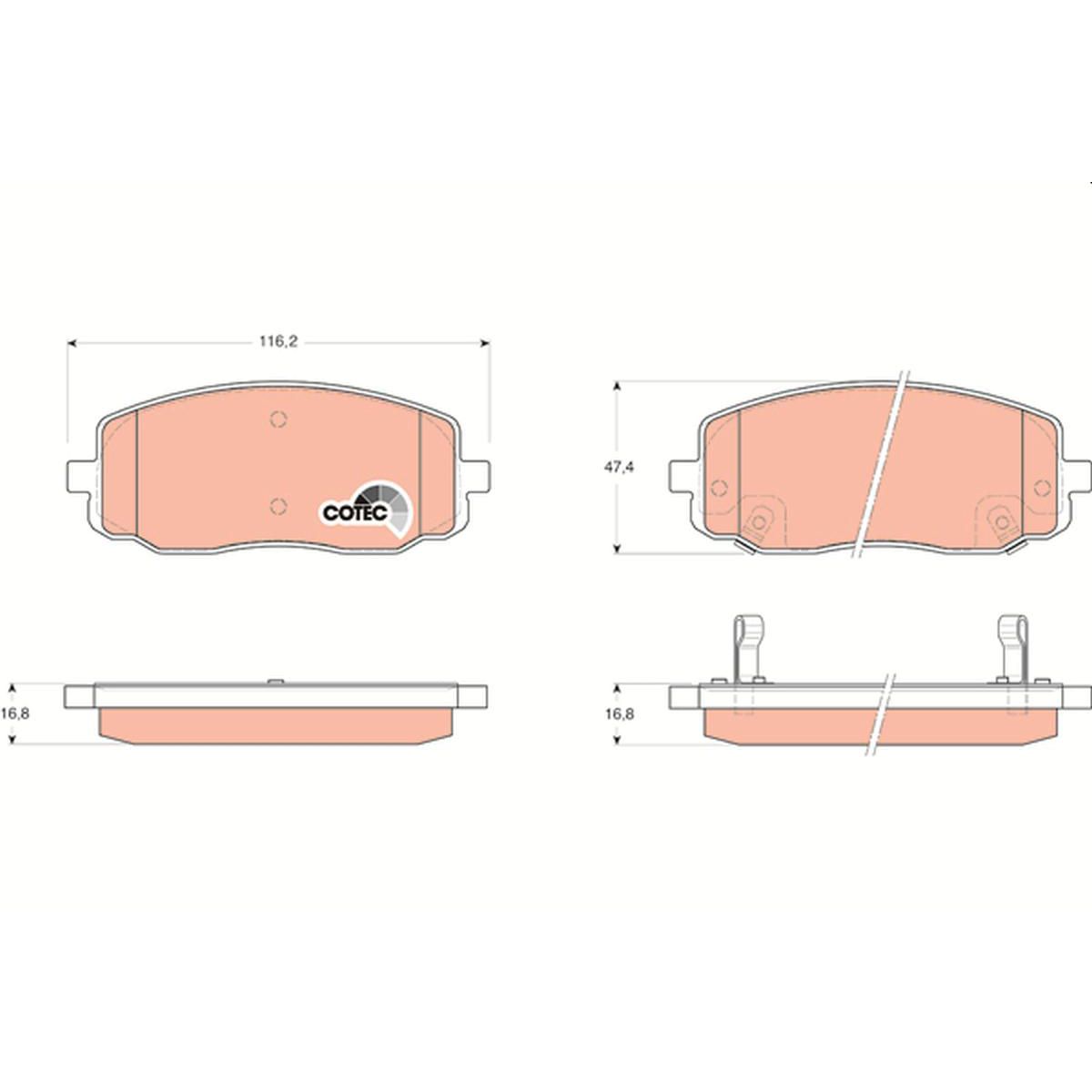 TRW Brake Pad Set GDB3369