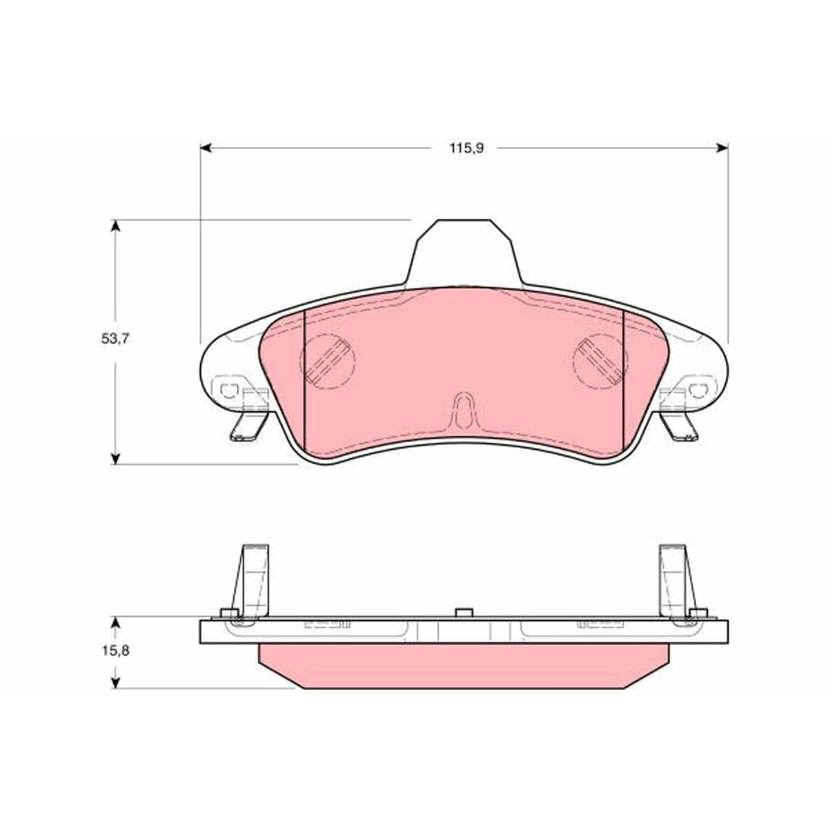 TRW Brake Pad Set GDB1580