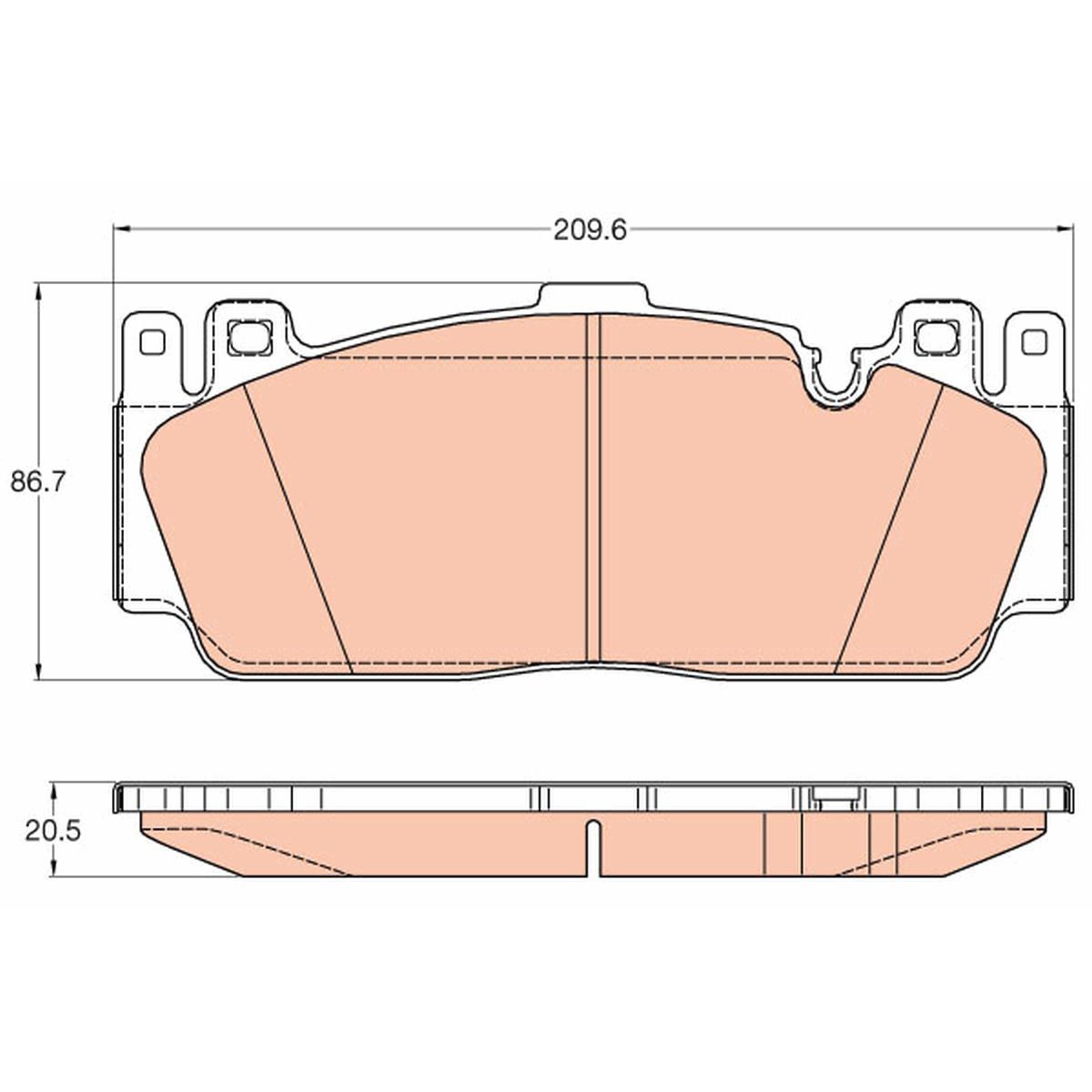 TRW Brake Pad Set GDB2020