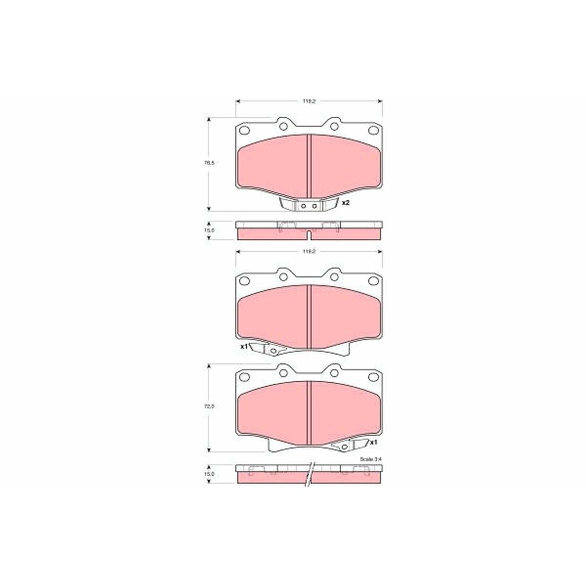 TRW Brake Pad Set GDB3383