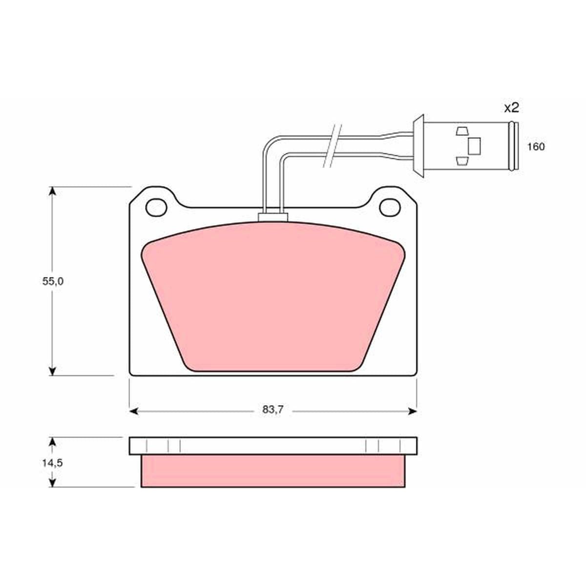 TRW Brake Pad Set GDB336