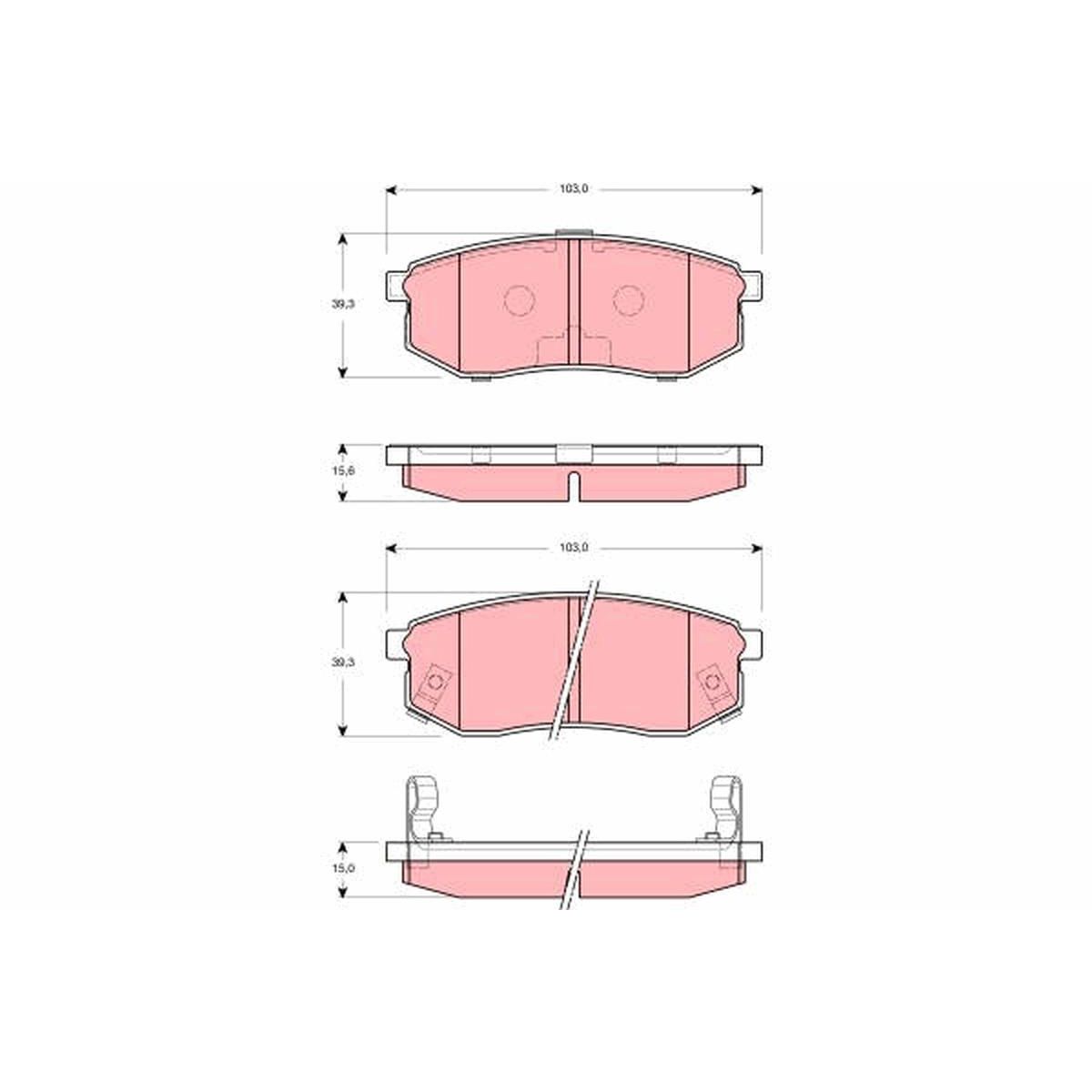 TRW Cotec Brake Pad Set GDB3260