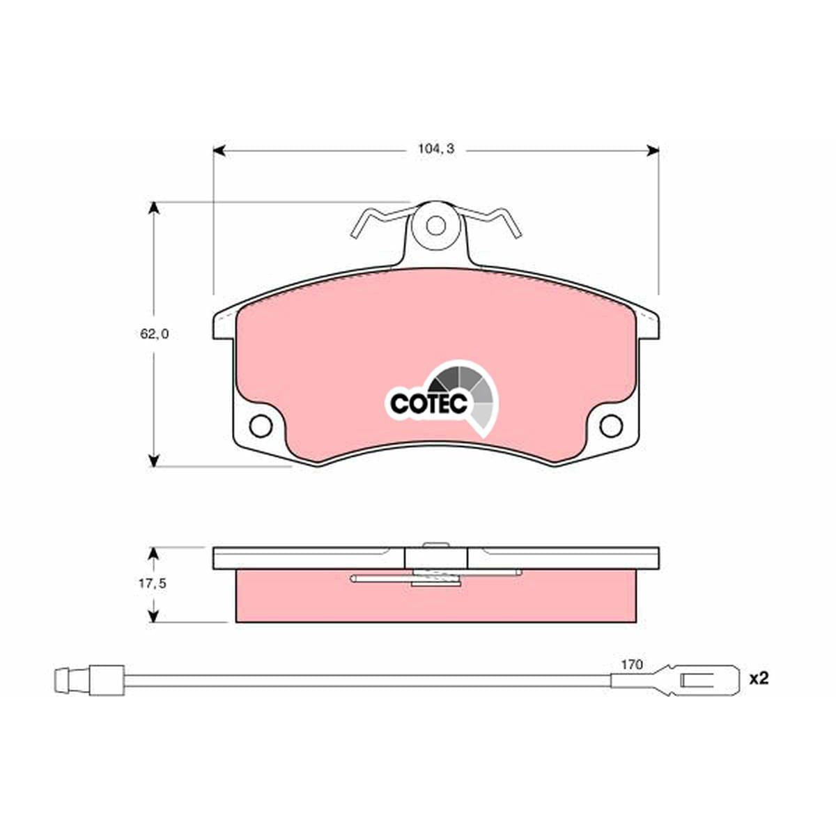 TRW Brake Pad Set GDB1446