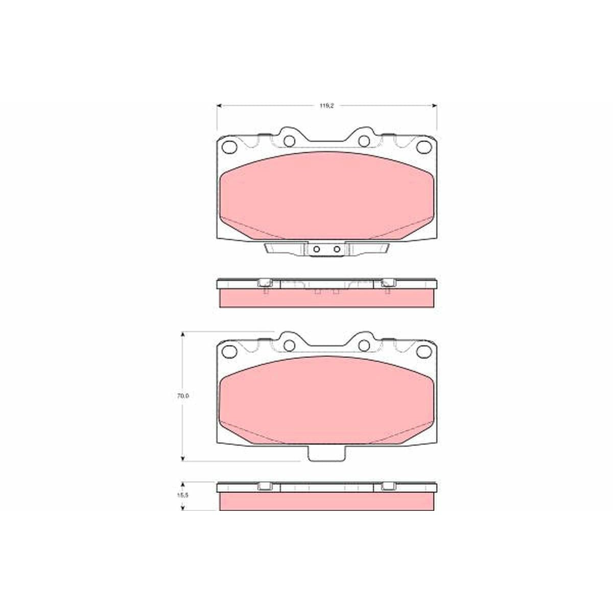 TRW Brake Pad Set GDB3307