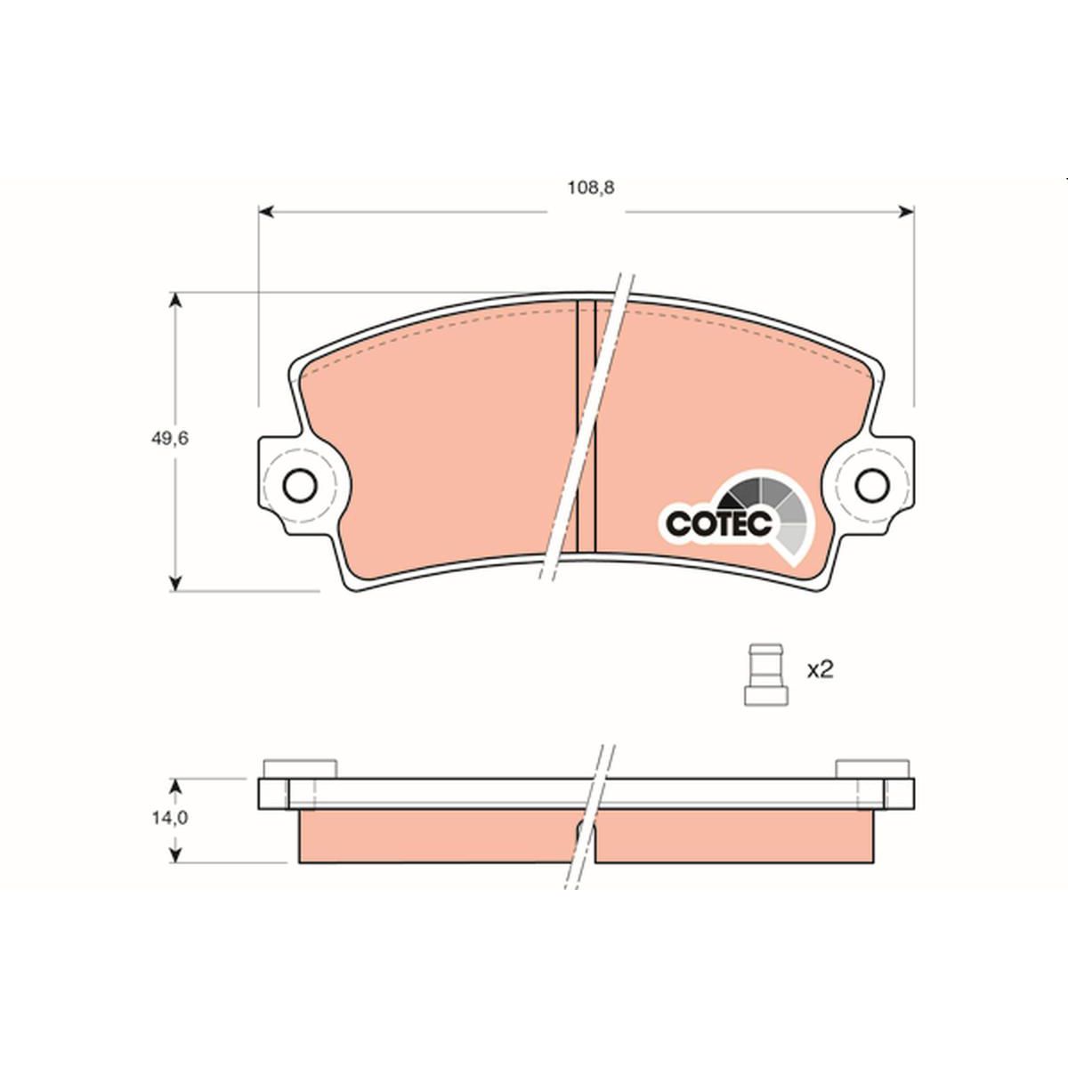 TRW Cotec Brake Pad Set GDB148