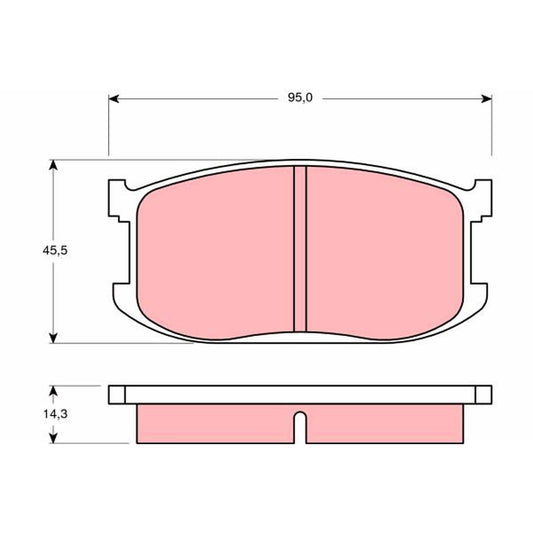 TRW Cotec Brake Pad Set Rear GDB252