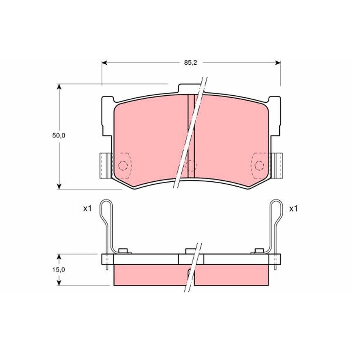 TRW Cotec Brake Pad Set GDB994