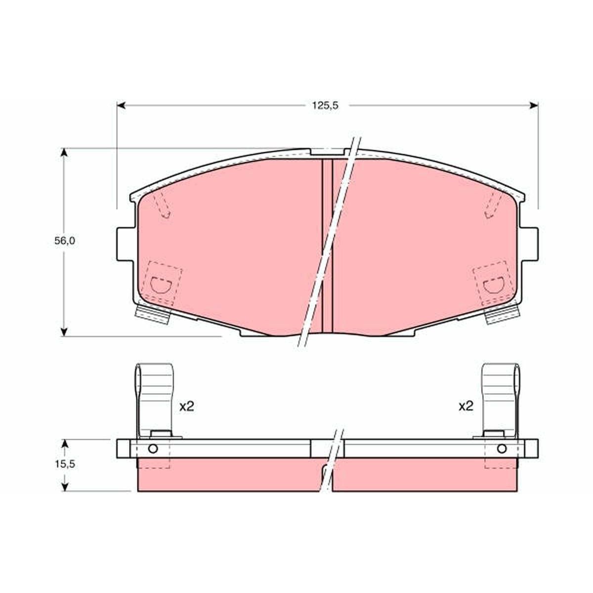 TRW Cotec Brake Pad Set Front GDB880