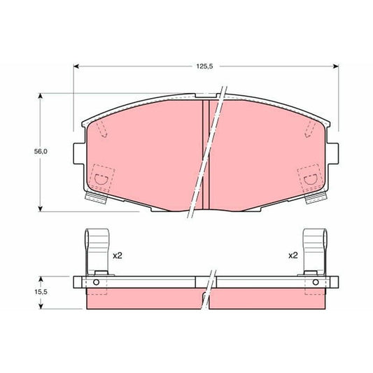 TRW Cotec Brake Pad Set Front GDB880