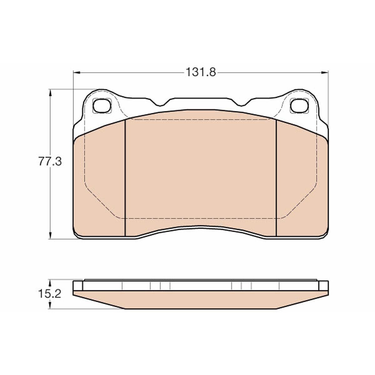 TRW Cotec Brake Pad Set Front GDB2007