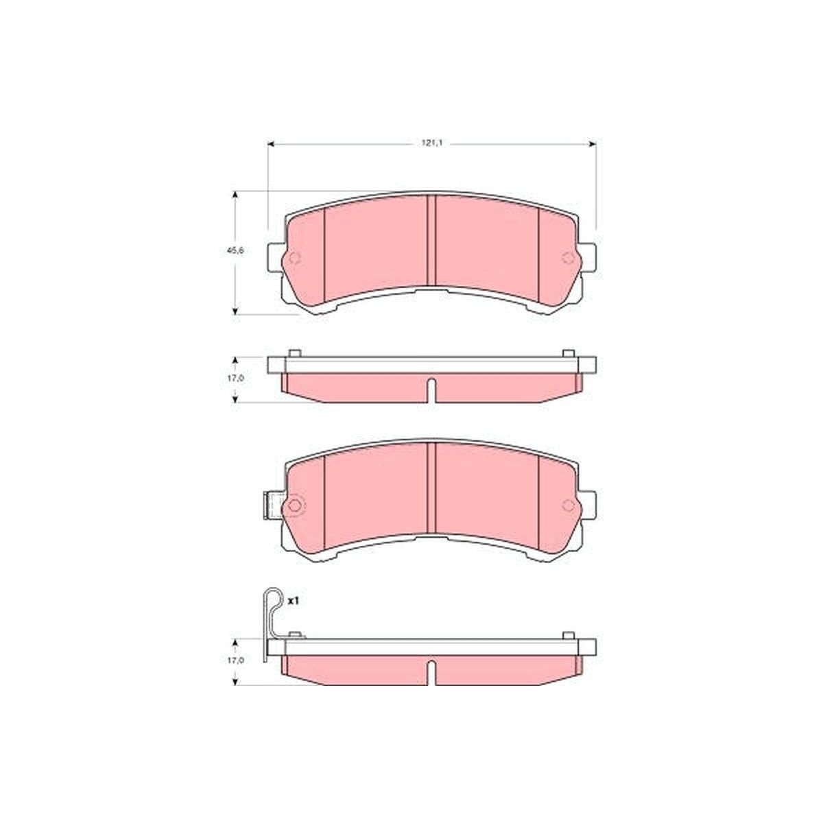 TRW Cotec Brake Pad Set GDB3362