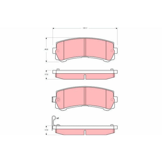 TRW Cotec Brake Pad Set GDB3362