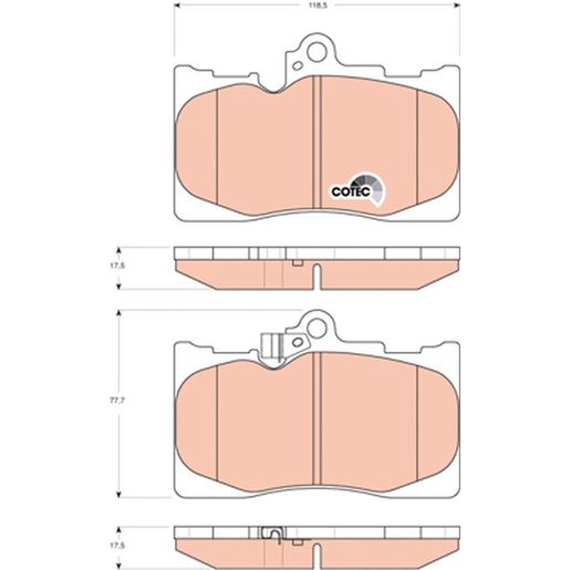 TRW Cotec Brake Pad Set GDB3398