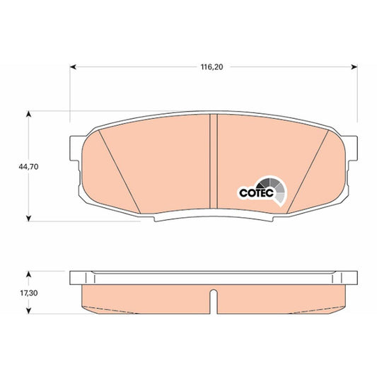 TRW Cotec Brake Pad Set GDB3491