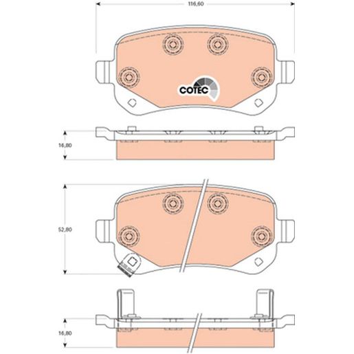 TRW Cotec Brake Pad Set GDB4176