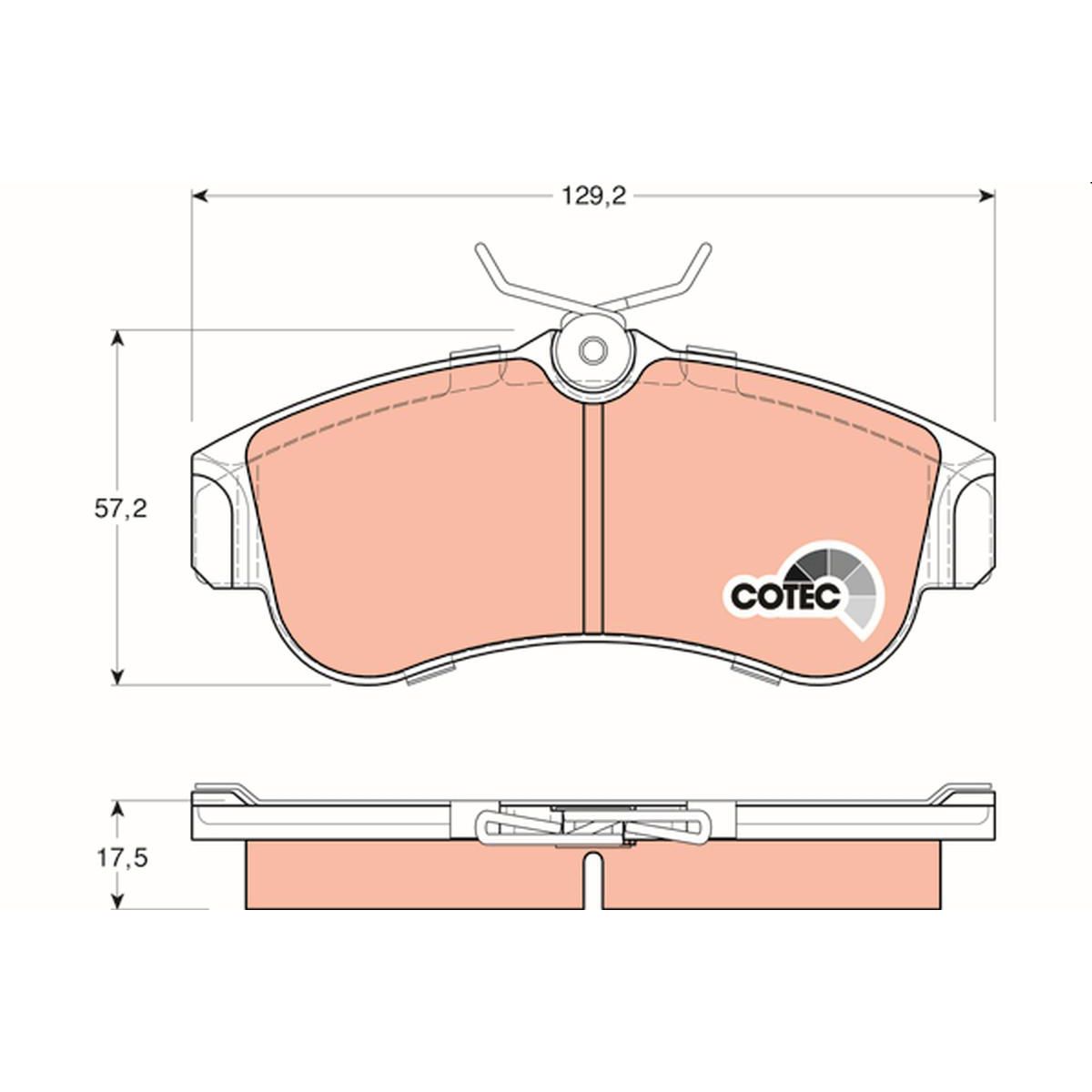 TRW Cotec Brake Pad Set GDB848