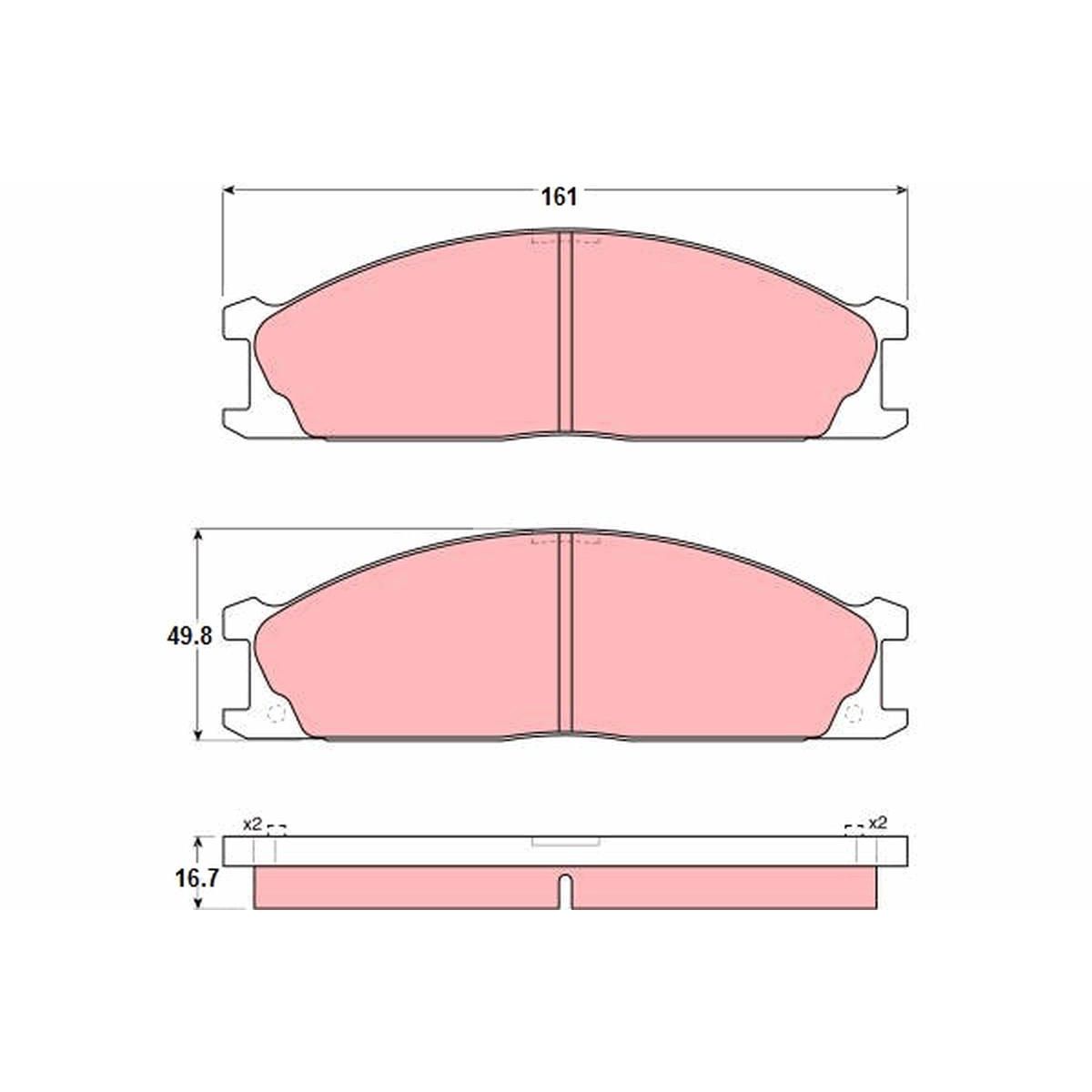TRW Brake Pad Set GDB1017