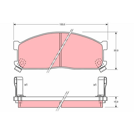 TRW Cotec Brake Pad Set Front GDB737